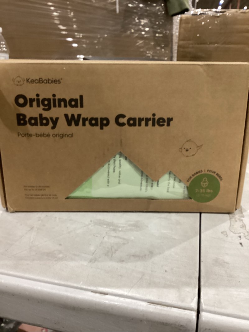 Condition photo showing New/Like New for keababies baby wrap carrier - all in 1 original baby carrier newborn to toddler sling, easy to wear, hands free bonding, lightweight, breathable infant wraps (saddle brown) one size (pack of 1) saddle brown