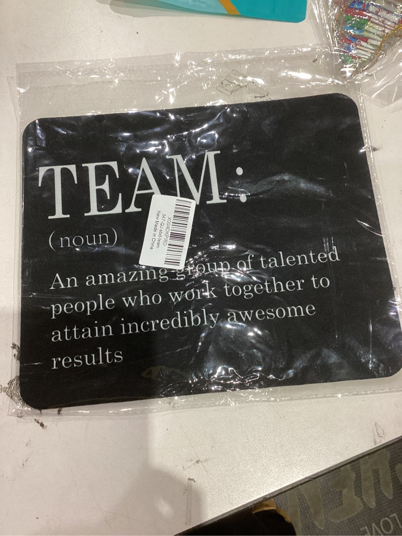 Condition photo showing New/Like New for office supplies mouse pad, team definition mouse pad for desk, inspirational team appreciation gifts, thank you gifts for employee nurse coworker teacher staff office supplies, 9.5×7.9 in