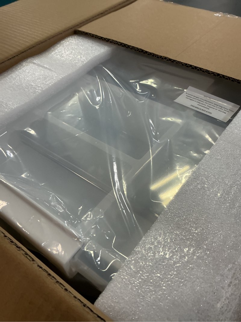 Condition photo showing New/Like New for HOMETUK 40Qt Large Stackable Storage Bin with Lid & Tray, Clear Plastic Latching Box Organizer with 