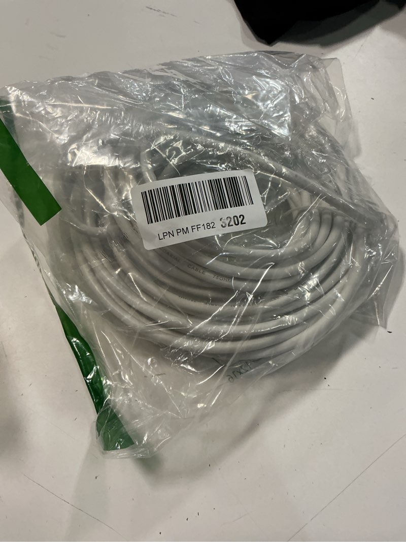 Condition photo showing Good Condition for G-PLUG 50FT RG6 Coaxial Cable Connectors Set - High-Speed Internet, Broadband and Digital TV Aerial, Satellite Sky Cable Extension- Weather-Sealed Double Rubber O-Ring and Compression Connectors White 50FT White