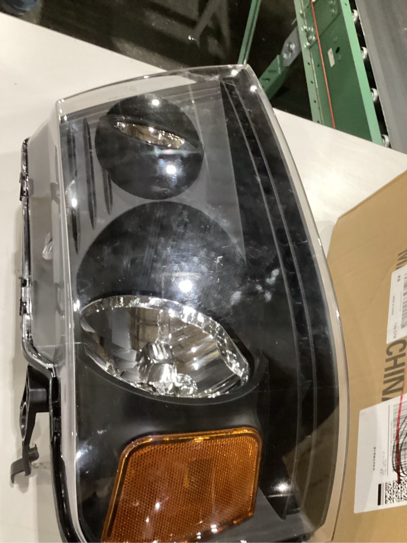 Condition photo showing As Is for LED Headlight Assembly, Headlights Kit Compatible with 2004-2008 Ford F150/2006-2008 Lincoln Mark LT Replacement Headlamp Chrome Housing Amber Reflector Chrome Housing Amber Reflector(LED) 2004-2008 Ford F150