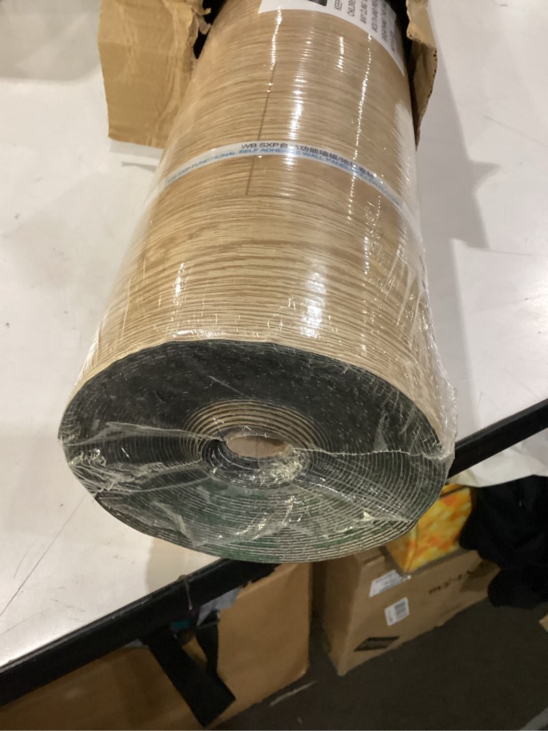 Condition photo showing New/Like New for 3d peel and stick vinyl floor tile roll wood plank sticker 23"x 393"/64 sq.ft, for home apartment room self adhesive easy diy removable waterproof thicken floor covering wood 23.6"w x 393"l nature wood 1