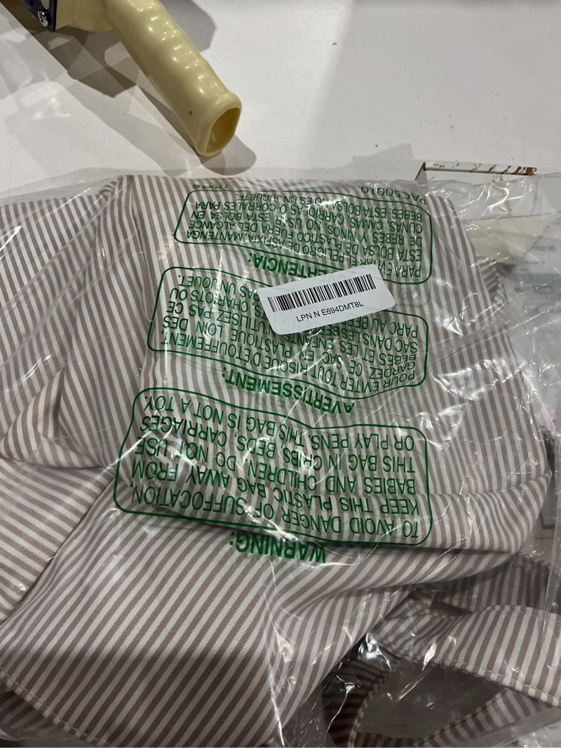 Condition photo showing Good Condition for bluboon waterproof beach tote pool bags for women ladies extra large carry on bag with wet compartment for weekender travel s khaki stripes