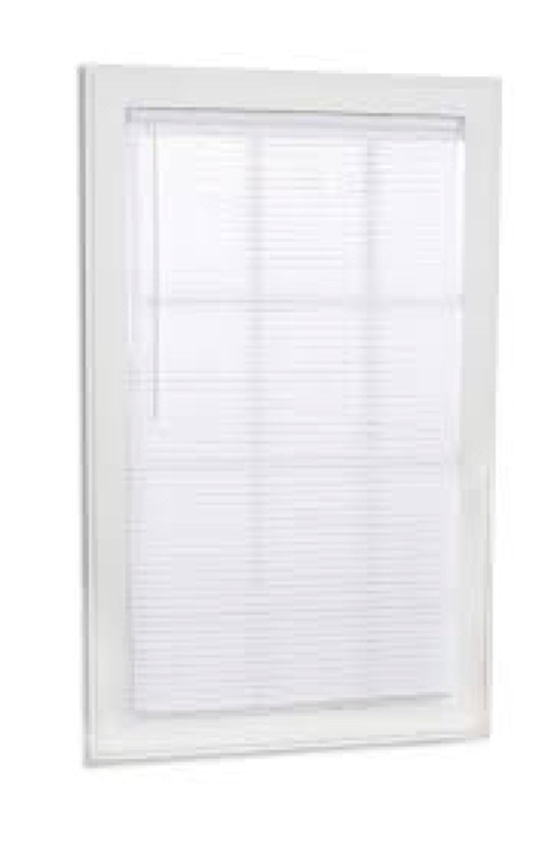 Project Source White Light Filtering Cordless Vinyl Mini Blinds 34in x 64in