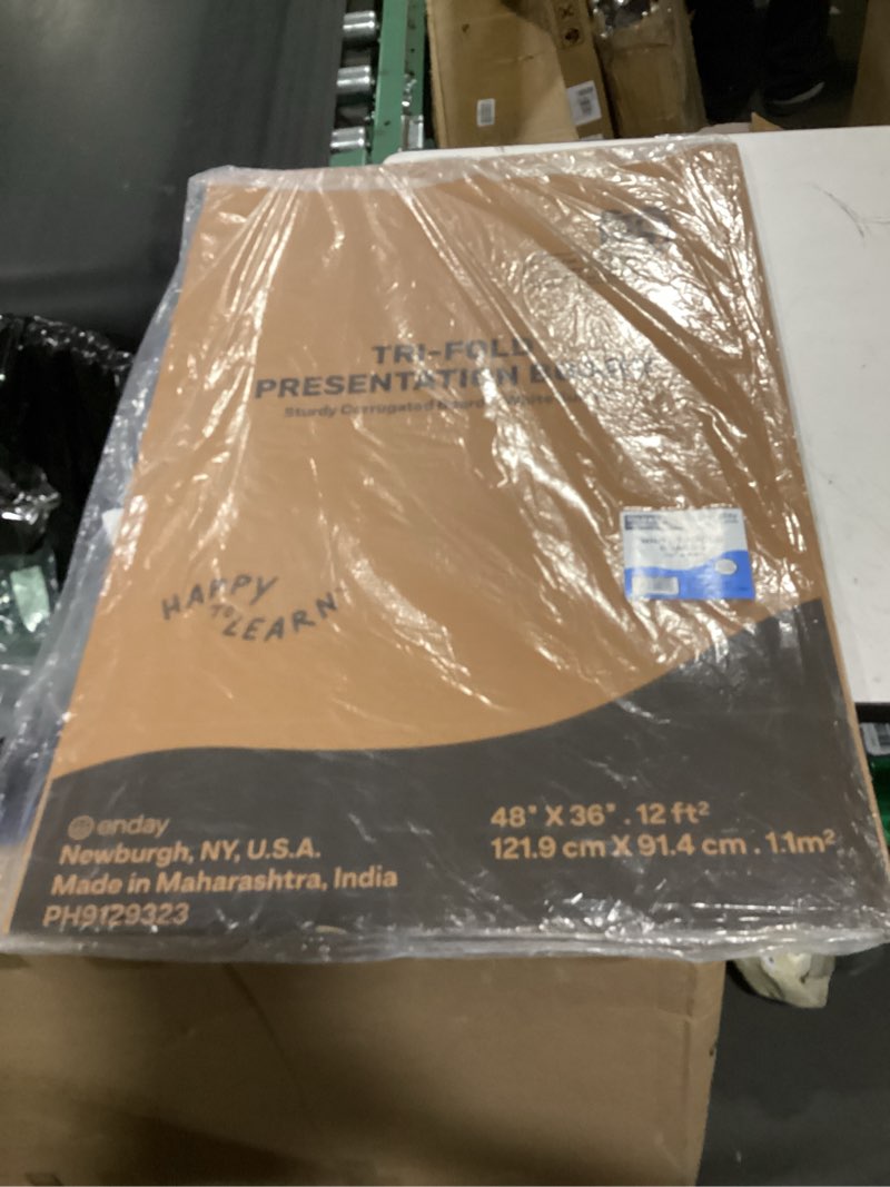 Condition photo showing Good Condition for trifold poster board 36" x 48" white presentation board - self-adhesive science subtitles included - science fair display boards, for school, fun projects and business presentations - by emraw 36" x 48" 1