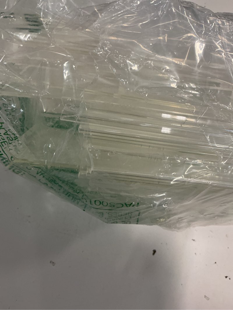 Condition photo showing Good Condition for acrylic sign holder 4x6, 20 pack clear table vertical double sided table menu display, plastic desktop picture frames stand acrylic paper holder tabletop sign holder for wedding office show fair