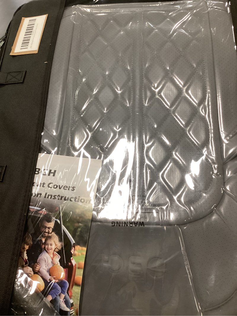 Condition photo showing New/Like New for Leather Automotive Seat Covers Universal Fit for Cars, SUV, Sedans, Anti-Slip & Breathable (Black, Front Seat) Front Seat Black