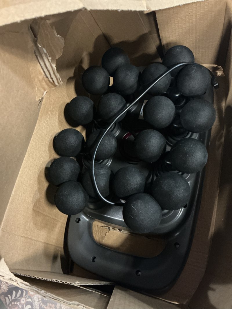 Condition photo showing As Is for 20-head massage gun set, 3200mah electric deep tissue percussion massager with 3 modes & 30 intensities, quiet muscle massage gun for back, shoulders, legs, foot, body muscle pain relief?solid black?