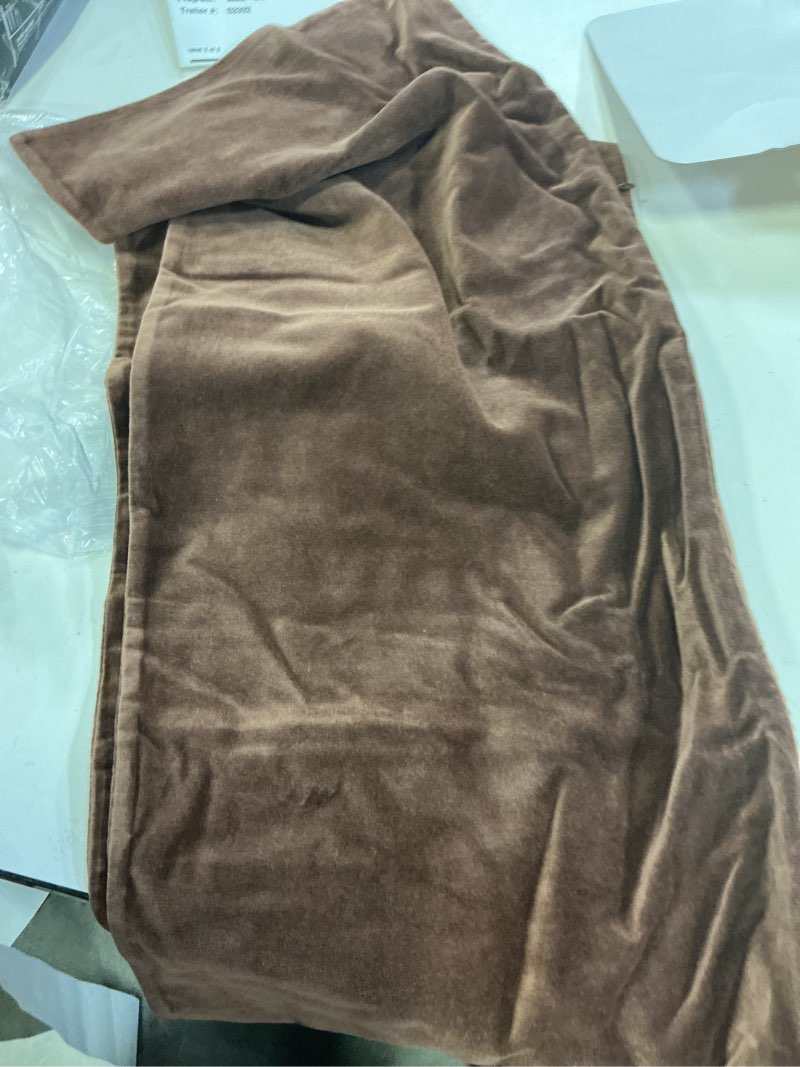 Condition photo showing As Is for quince cotton velvet oversized lumbar pillow cover 12 x 48 toffee