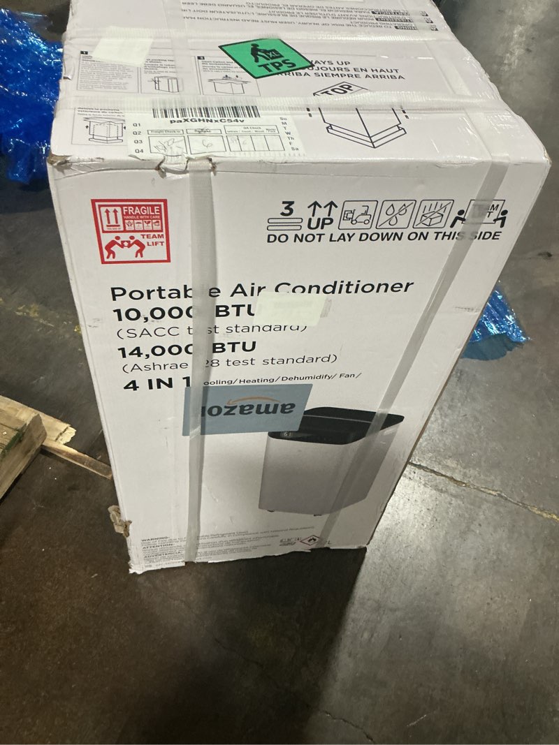 Condition photo showing Good Condition for 14000 BTU Portable Air Conditioners with Heater, Remote Control, 4-in-1 Free Stand Smart Cooling AC Unit with Heating, Dehumidifier, Fan Mode for 550-700 sq.ft Room, Auto Swing,Timer, Black Black 14000Btu with Heater