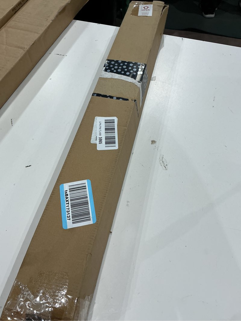 Condition photo showing Good Condition for joydeco cordless zebra blinds for windows, dual layer free-stop zebra shades privacy light control for day and night, light filtering sheer blinds for indoor windows (off-white, 28" w x 75" h) off-white 28" w x 75" h ready made