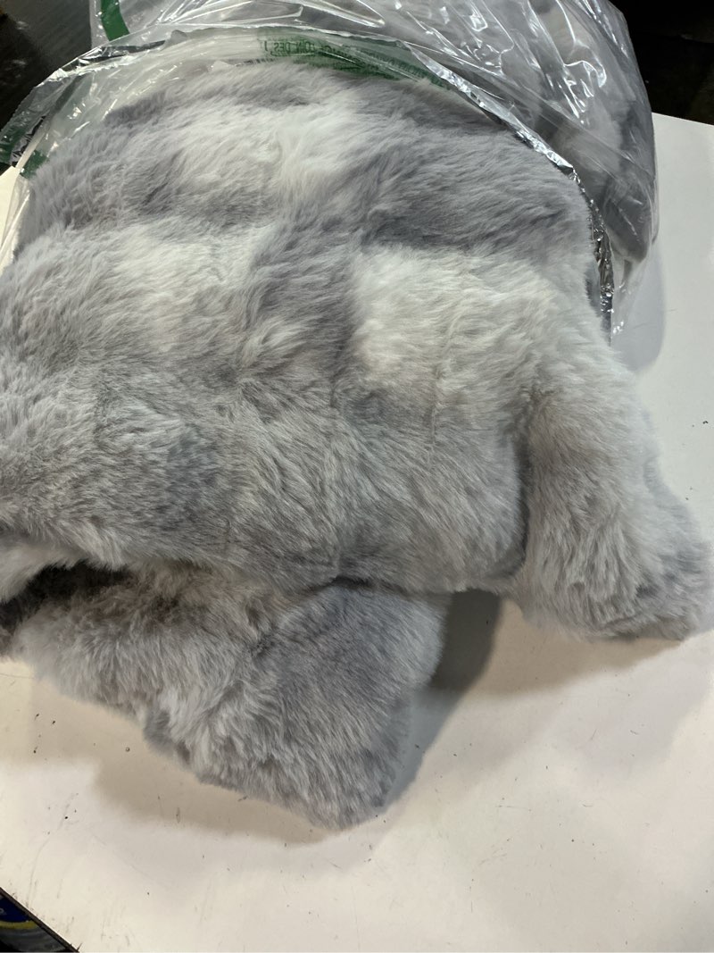 Condition photo showing Good Condition for smoofy faux fur throw blanket for couch - tie-dye grey super soft cozy bubble blanket, fluffy plush fuzzy throw for sofa & bed, thick lightweight warm blanket, luxury aesthetic gift for women 60"x80" tie-dye grey twin(60" x 80")