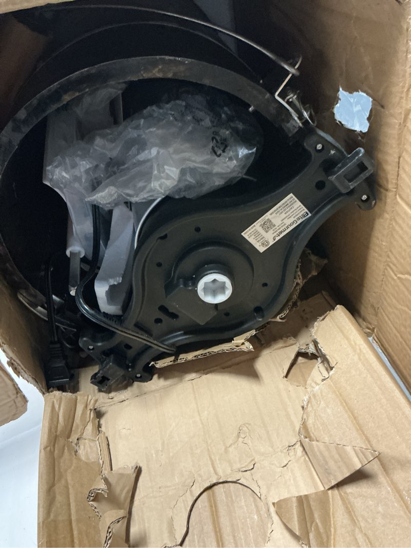 Condition photo showing As Is for elite gourmet eim949 old fashioned 6 quart vintage walnut wood bucket, electric ice cream maker machine appalachian, uses ice and rock salt