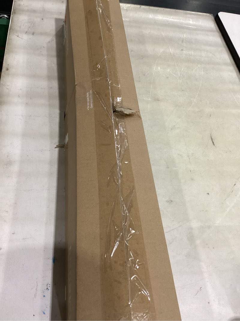 Condition photo showing As Is for *damaged* samsung b-series soundbar hw b400f 2.0 ch soundbar with built in subwoofer (2025 model) one remote control, surround sound expansion, voice enhance mode hw-b400f soundbar
