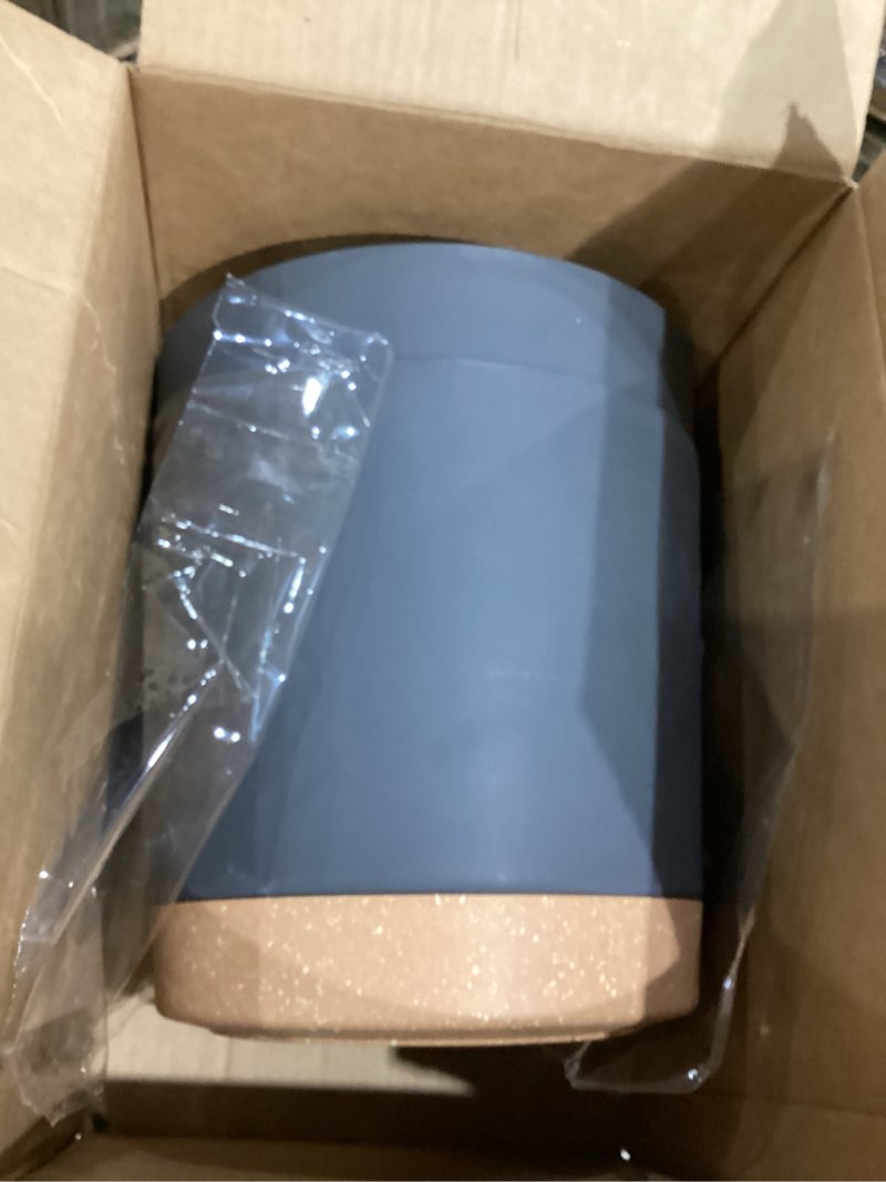 Condition photo showing Good Condition for QCQHDU 10 inch Plant Pot, 2 Pack Planters for Indoor Plants with Drainage Holes & Saucer, Outdoor Flower Pots Home Garden Modern Decor Dark Grey 10 inch