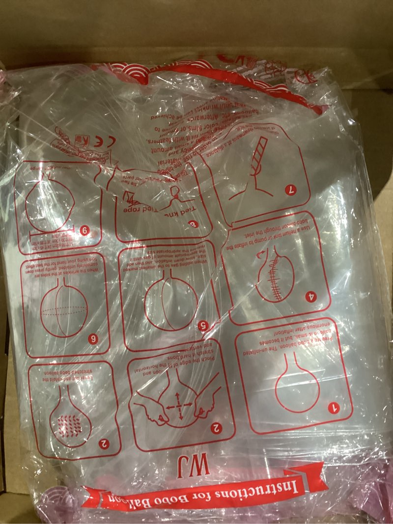 Condition photo showing Good Condition for Lenwen 40 Pcs Transparent Bobo Balloons for Stuffing Valentines Day Wedding Mother's Day Gift 20 22 26 30 Inch Bubble Clear Balloons Wide Mouth for Birthday Party Decor