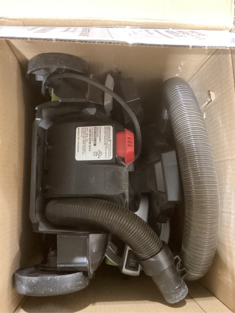 Condition photo showing As Is for Bissell 2252 CleanView Swivel Upright Bagless Vacuum with Swivel Steering, Powerful Pet Hair Pick Up, Specialized Pet Tools, Large Capacity Dirt Tank, Easy Empty Green