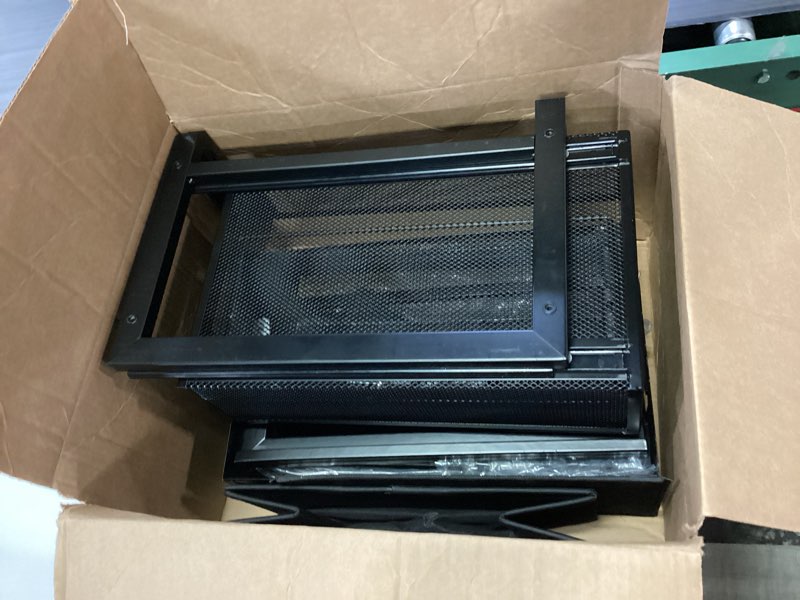 Condition photo showing As Is for 2 Pack Under Sink Organizer with Next-Gen Ball-Bearing Slides,2-Tier Pull Out Cabinet Storage,Height Adjustable Drawer Shelf for Bathroom,Kitchen,Laundry,Cabinet,Pantry(Patent Pending) Black 2 Pack-15.74"Dx14.4"-16.4"H