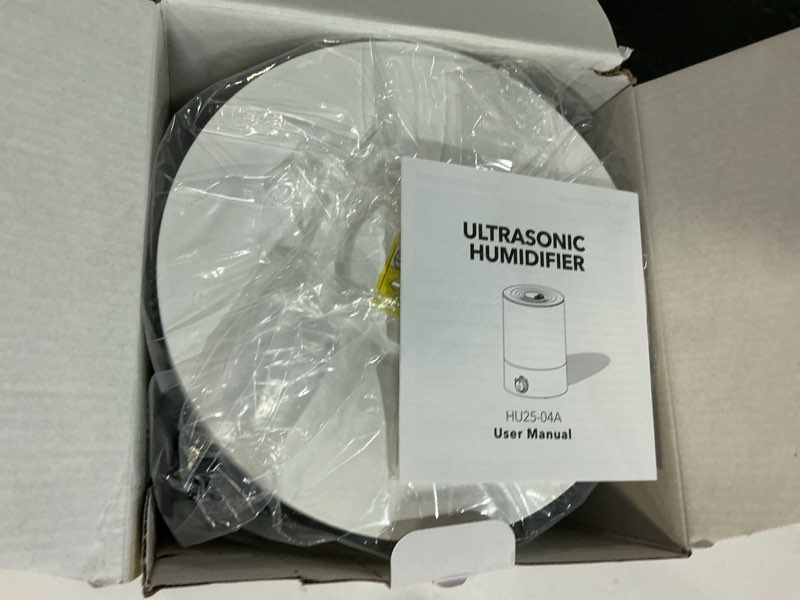 Condition photo showing New/Like New for yogin humidifiers for bedroom large room,top fill 2.5l ultrasonic cool mist humidifiers for baby nursery and plants,up to 24 hours, 24db quiet,night light, auto shut off, easy clean humidifier premium version - knob with light