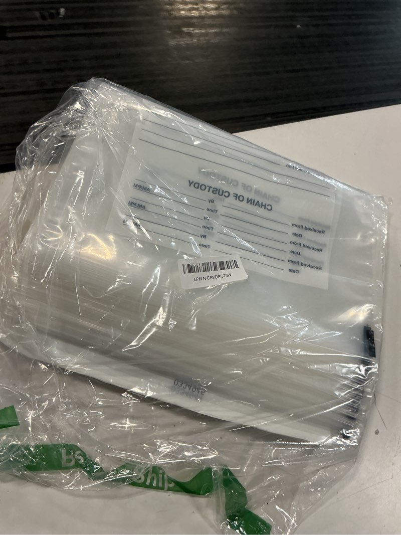 Condition photo showing Good Condition for colarr 100 pack evidence bags 12 x 16 inches large transparent evidence security bags, fold over sealing tamper resistant closure with serialized numbering for legal police use