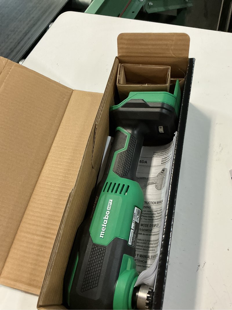 Condition photo showing As Is for metabo hpt multivolt 18-volt cordless brushless variable 2-piece oscillating multi-tool kit (included charger not included)