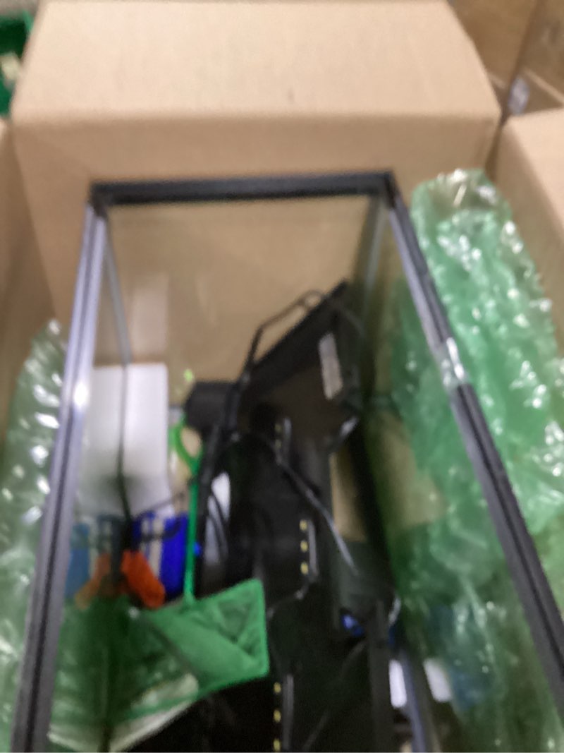 Condition photo showing Good Condition for fish tank, 2.4 gallon fish aquarium, fish tank starter kit with smart humidifier, temperature display, 7-color lighting, 3 in 1 quiet pump with filteration & oxygenation & circulation 2.4 gallon black