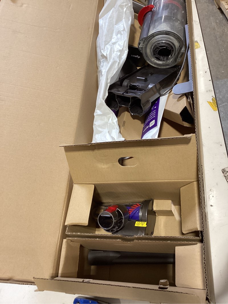 Condition photo showing As Is for dyson v11 origin cordless vacuum, 185aw, 3 power modes, up to 60 minutes,² deep cleans hard floors and carpets, detangles pet hair, converts to handheld