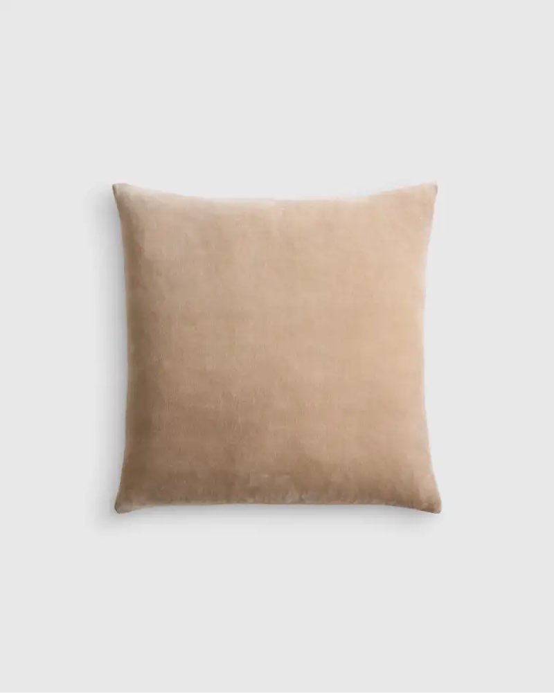 classic cotton velvet pillow cover(color taupe)