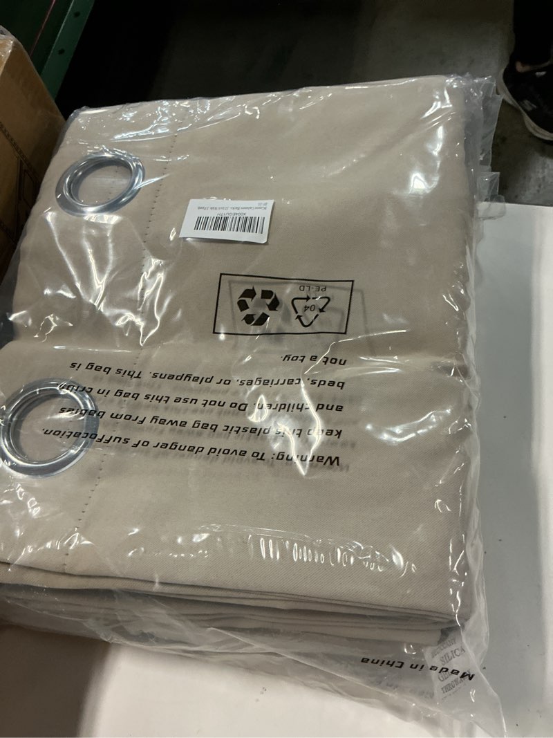 Condition photo showing New/Like New for bgment blackout curtains for bedroom 63 inch length 2 panels set, thermal insulated bedroom curtains soundproof room darkening window curtain drapes, each grommet curtains 52 inch wide, greyish white 52"w x 63"l (pack of 2) greyish white