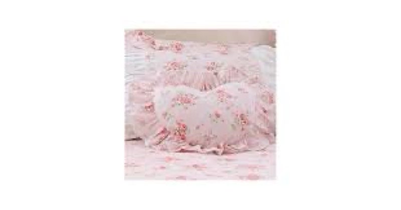 lelva floral ruffle design throw pillow sham cushion pink heart decoration pillow shaped sofa bed throw pillows pink heart pillow