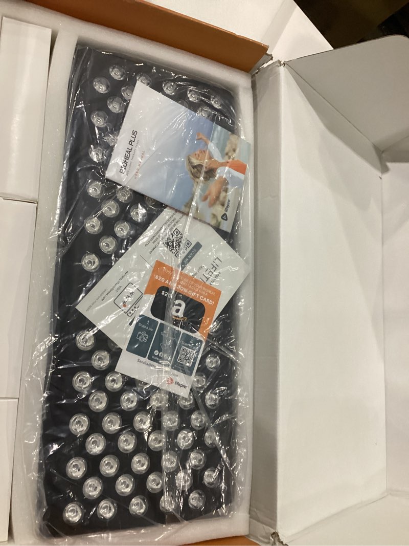 Condition photo showing New/Like New for LifePro Red Light Therapy for Body Panel - 90 & 120 Dual Chip LEDs - 660nm & 850nm Near Infrared Full Body Red light Therapy Panel - For Daily Wellness & Comfort -Includes Hanging Kit and Eyewear 120 LEDS