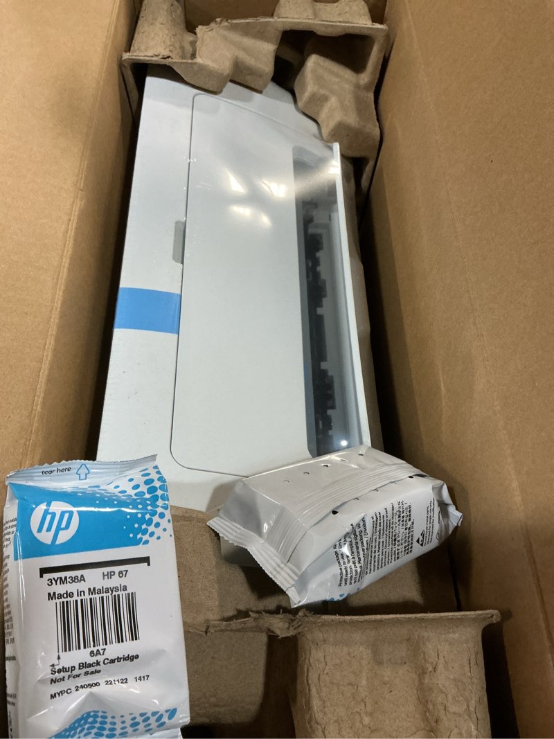 Condition photo showing New/Like New for hp deskjet 2755e wireless color inkjet-printer, print, scan, copy, easy setup, mobile printing, best-for home, 6 month instant ink trial included, white (packaging may vary)