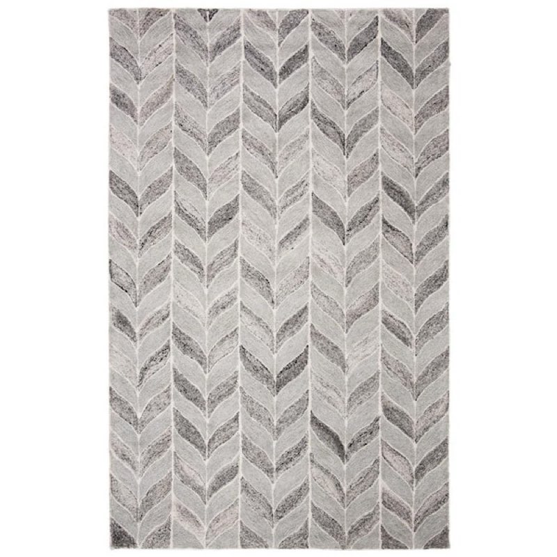 Charlie-Leigh Chevron Handmade Cowhide Gray/White Area Rug . Unknown size