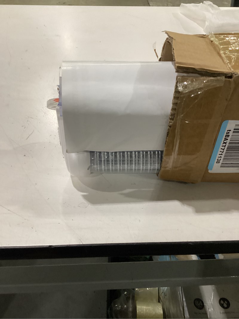 Condition photo showing As Is for Bathtub Splash Guard for Tub Kids and Pets with Splash Strips, No Drilling 71" Wide Retractable Waterproof Shower Splash Guard for Bathtub, Space-Saving Bathtub Water Guards Retractable Gate, Clear Clear (25" Tall x 71" Wide)