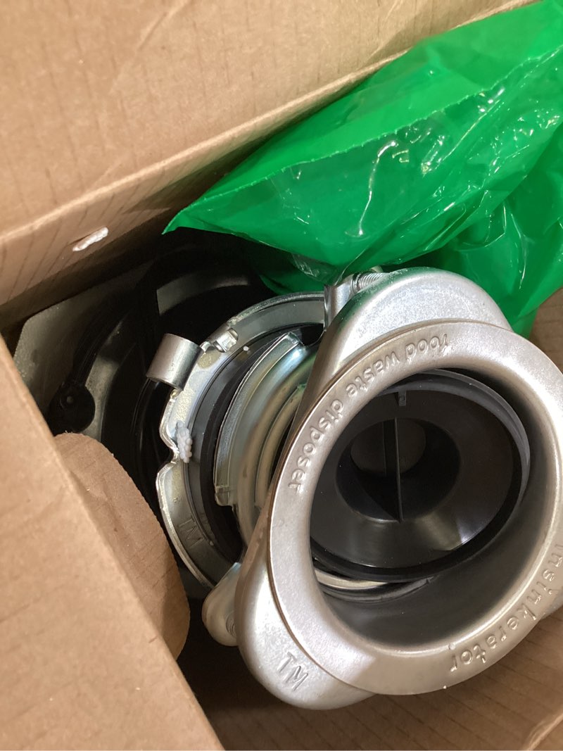 Condition photo showing As Is for insinkerator badger 1 cord 1/3 hp continuous feed garbage disposal with power cord