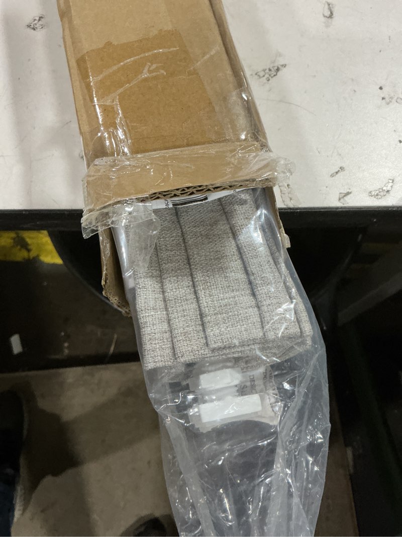 Condition photo showing As Is for LazBlinds No Tools No Drill Cordless Roman Shades for Windows, Blackout Thermal Insulated UV Blocking Window Blinds, Room Darkening Fabric Blinds for Indoor Windows, 33'' W x 64'' H, Grey Blackout - Grey 33" W x 64" H