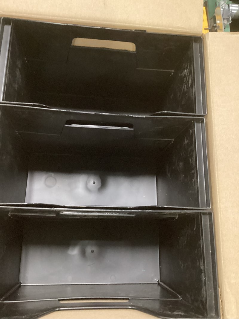 Condition photo showing Good Condition for IRIS USA Medium Portable Desktop File Box with Open Lid, 6 Pack, Side Handles, Tabs & Inserts, Hanging File Folders, Letter-Size File Magazine Newspaper Mail Document Notebook, Black