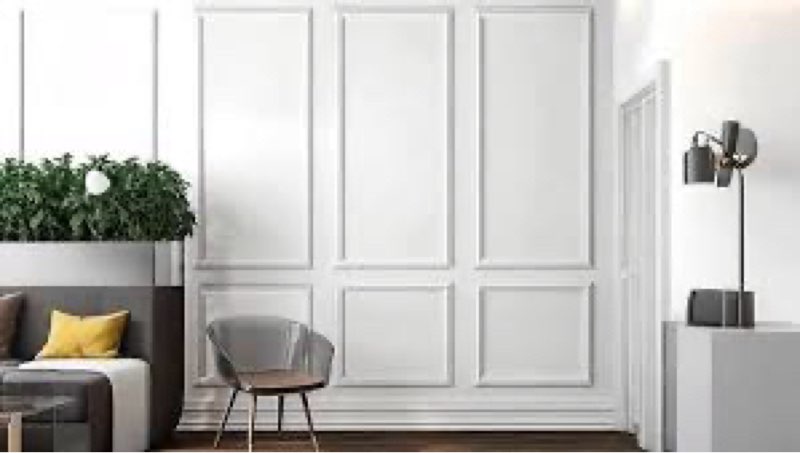 Pangda Peel and Stick Wall Molding Kit, 3D Premade Accent Molding Wainscoting Panel for Interior Wal