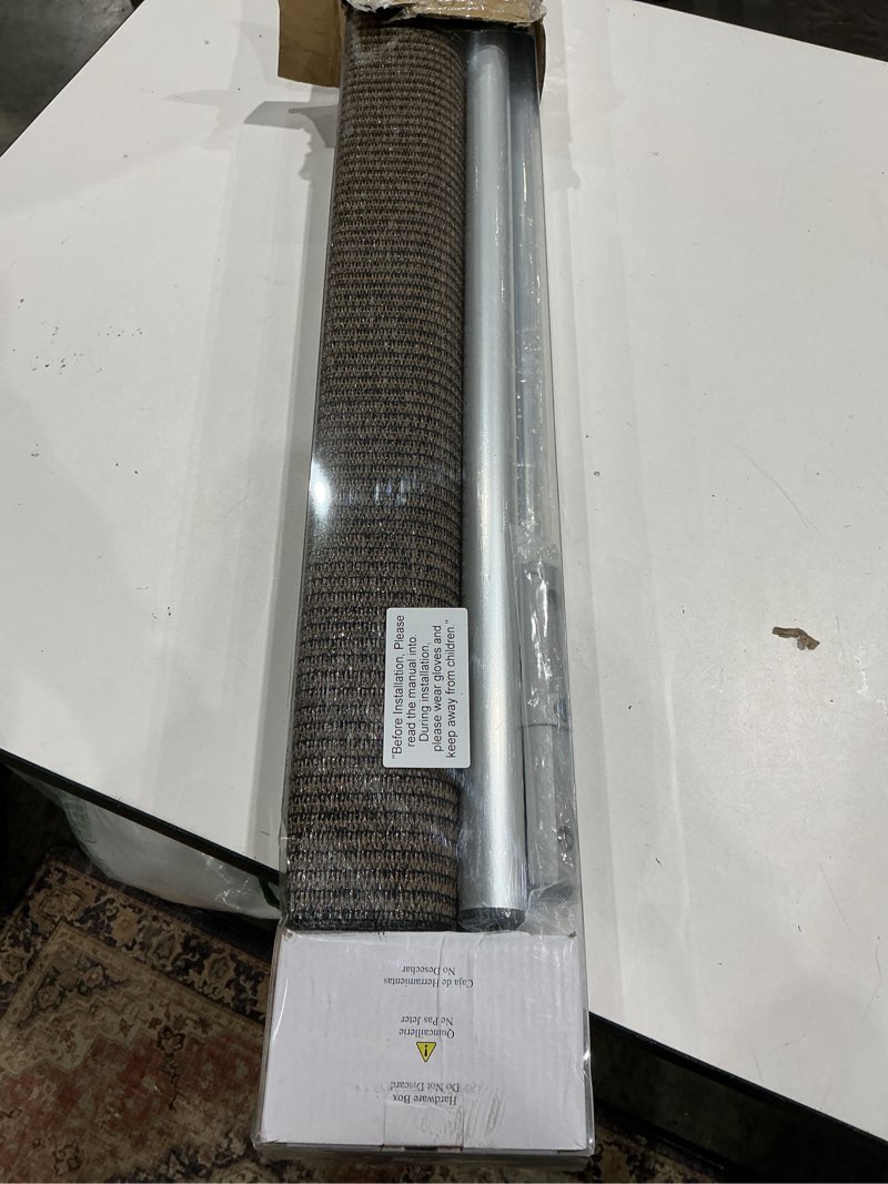 Condition photo showing Good Condition for kanagawa outdoor roller shade 8'x8' mocha exterior cordless patio roll up shades for outside pergola porch, outdoor blinds for patio 96"w x 96"h mocha