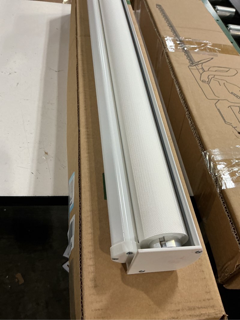 Condition photo showing As Is for cordless zebra blinds for windows shade dual layer free-stop light filtering blackout roller blinds thermal insulated privacy protection, inside or outside mount(white,30''w x 72''h) white 30"w x 72"h