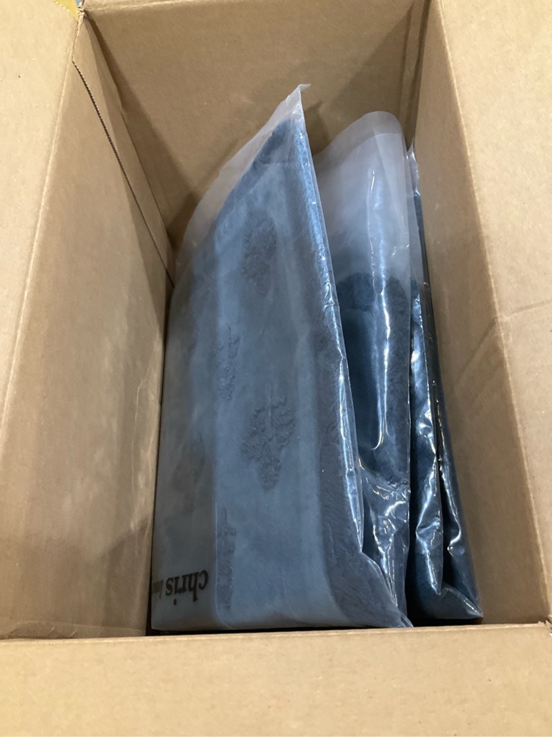 Condition photo showing As Is for Loloi Chris Loves Julia Darla Collection PCJ0025 Navy 18'' x 18'' Cover Only Pillow Navy Cover Only