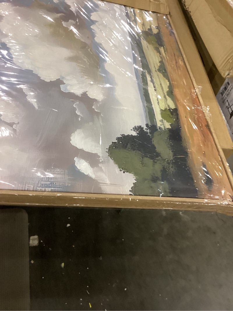 EUROPICART Landscape Canvas Wall Art, Countryside Field with Cloudy Sky, 48 x 24 inches