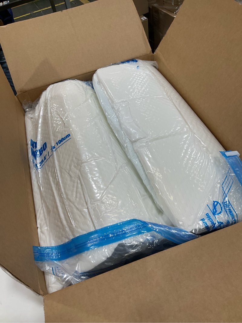 Condition photo showing Good Condition for 3PCS Wedge Pillow Set for After Surgery, Back Pillow for Bed Sitting up, 10-in-1 Foam Wedge Pillow for Acid Reflux & Back Pain Relief, Post Surgery Pillow for GERD & Snoring, White White 3PCS