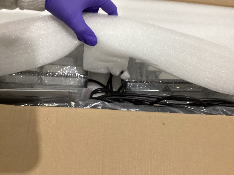 Condition photo showing New/Like New for 4-Light Adjustable Pendant Light, Modern Mini Crystal Chandelier with Black Metal Frame, Kitchen Island Lighting for Dining Room, Bedroom, Easy Installation