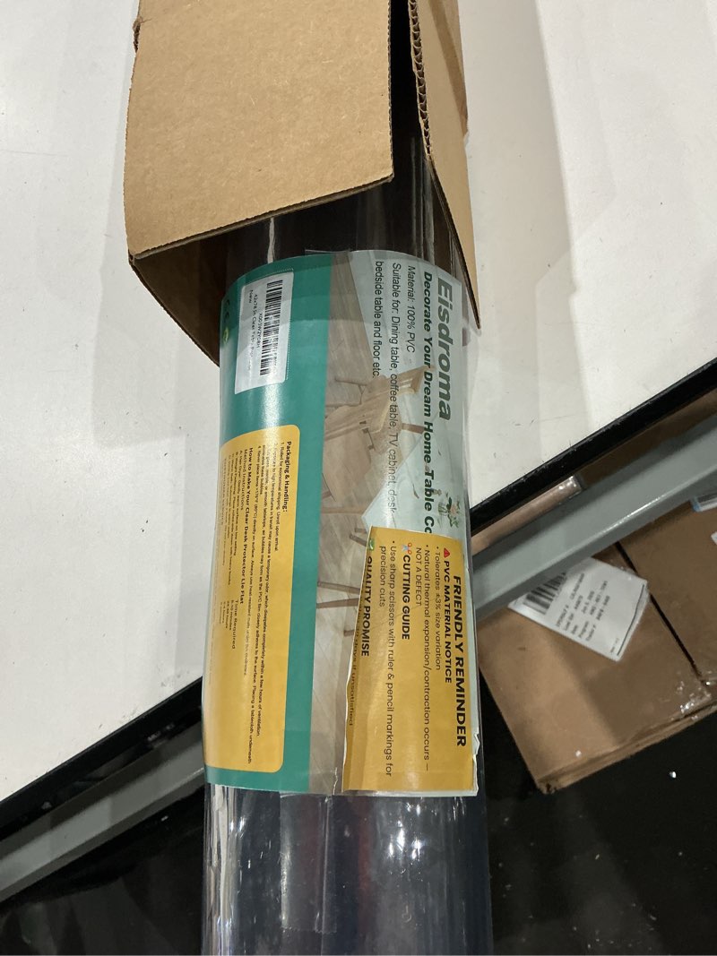 Condition photo showing Good Condition for 42 x 78 inch clear table cover protector, clear table protector for dining room table, 1.5mm plastic table cover, waterproof table pad for kitchen, office