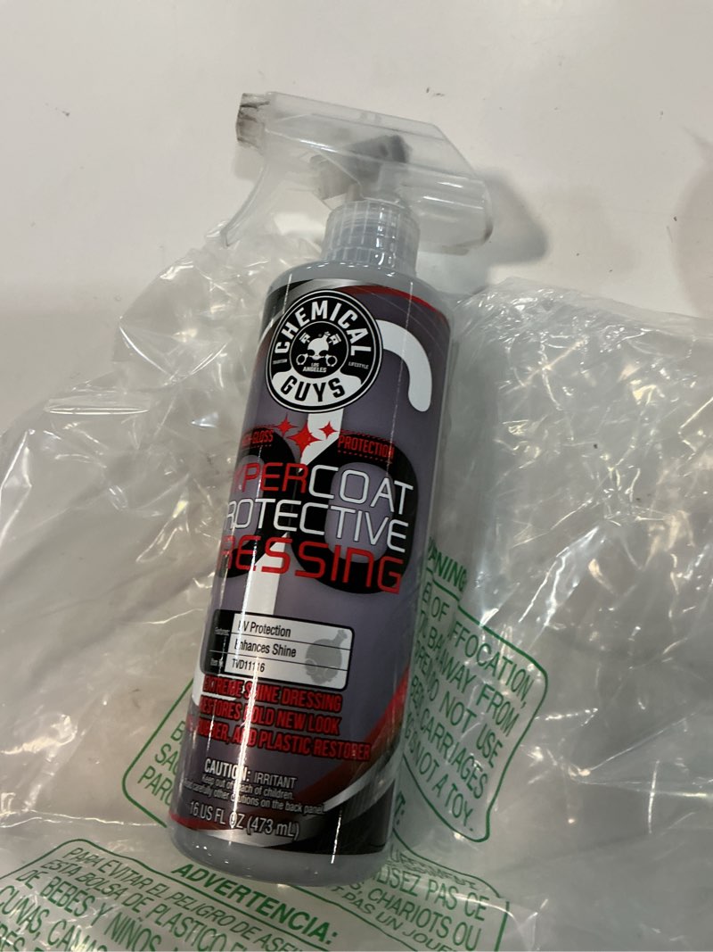 Condition photo showing As Is for chemical guys, g6 hypercoat high gloss dressing for tires & trim, 16 oz | high-gloss dressing revives vinyl, rubber, plastic, tires and trim with shine and a protective satin layer 16 fl oz (pack of 1)