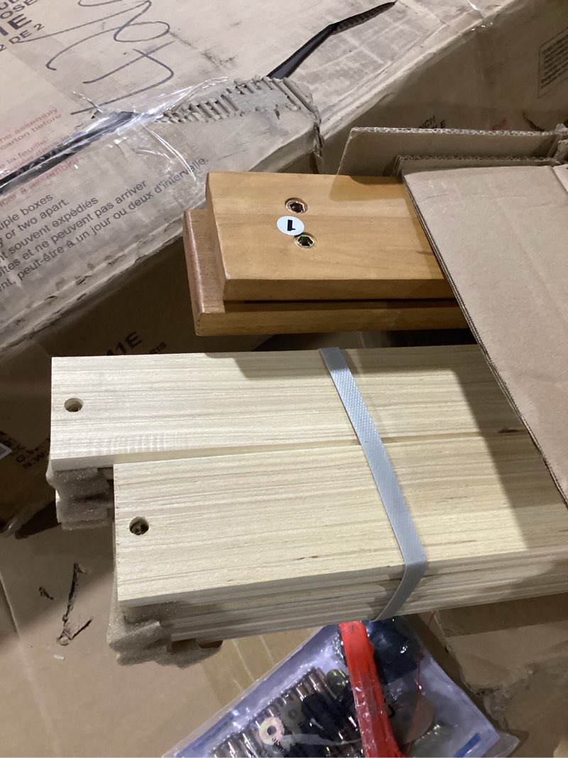 Condition photo showing Good Condition for mellow naturalista classic - 12 inch solid wood platform bed with wooden slats, no box spring needed, easy assembly, queen, pine natural pine queen 12 inch