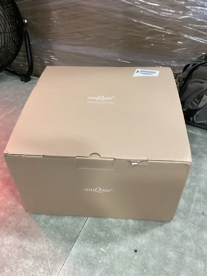 Condition photo showing New/Like New for uniqooo black acrylic wedding card box with slot, thick diy large 10x10x5.5 inch w/no print, wedding receptions wishing well money box, birthday, memory box, suggestion boxes, acrylic ballot box black w/ no print