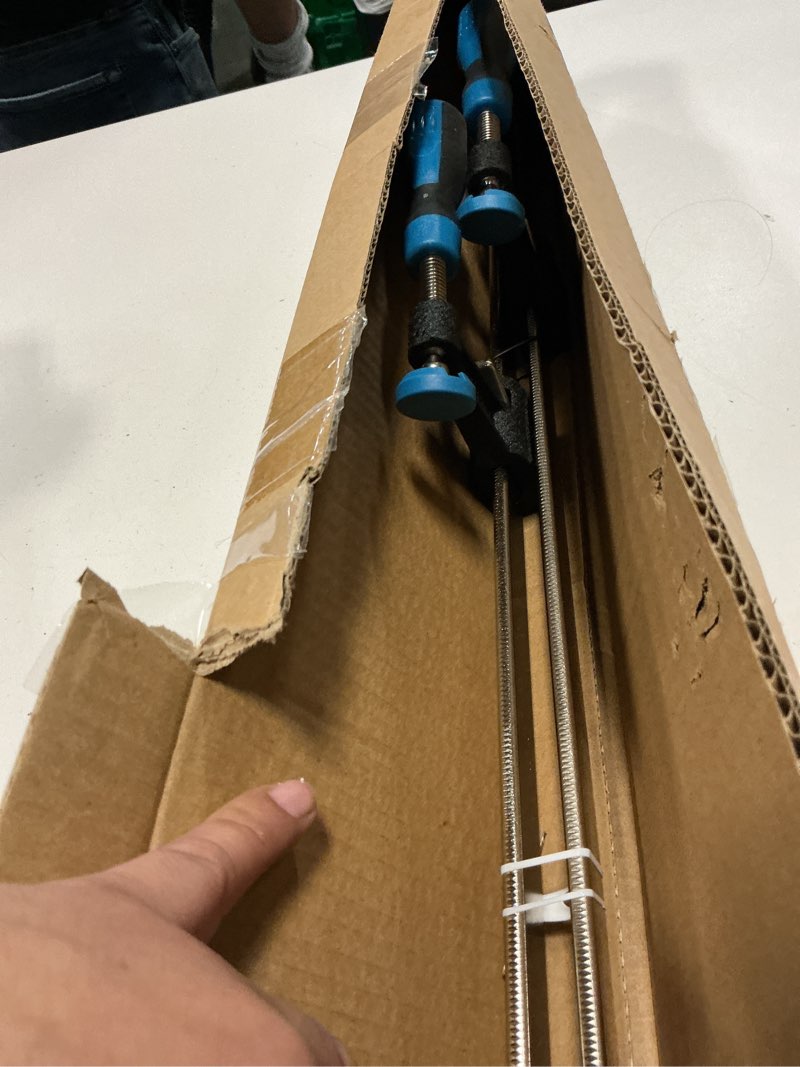Condition photo showing Good Condition for bar clamps for woodworking 24 inch,2-pack wood clamps adjustable and release quickly,throat depth 2.5 inch, serrated steel rail,bar clamps force 600 lbs 24"/2-pack