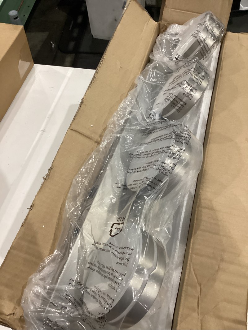 Condition photo showing Good Condition for 26" motion sensor vanity light brushed nickel, 3cct 4-light modern led bathroom lighting fixtures over mirror, dimmable rotatable head wall sconce, 3000k-6000k color selectable nickel 25.60inch